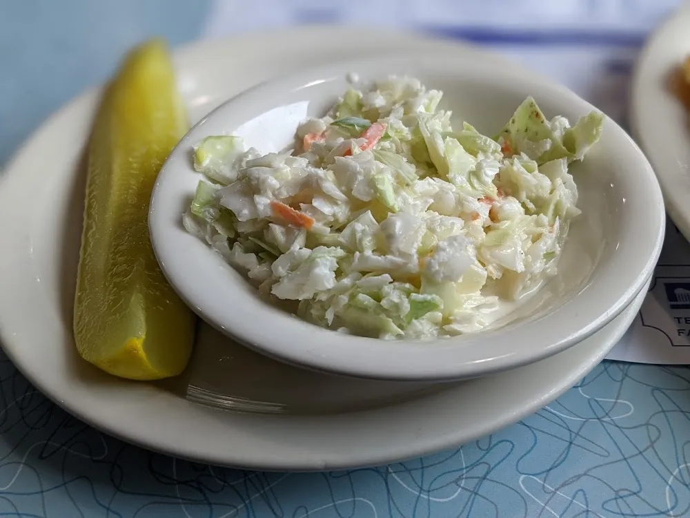 Coleslaw and a Pickle