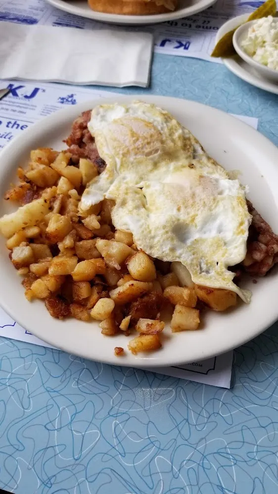 Two Eggs with Corned Beef Hash